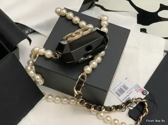First Bag Ru CHANEL PRO AIRPODS NECKLACE CASE 0629